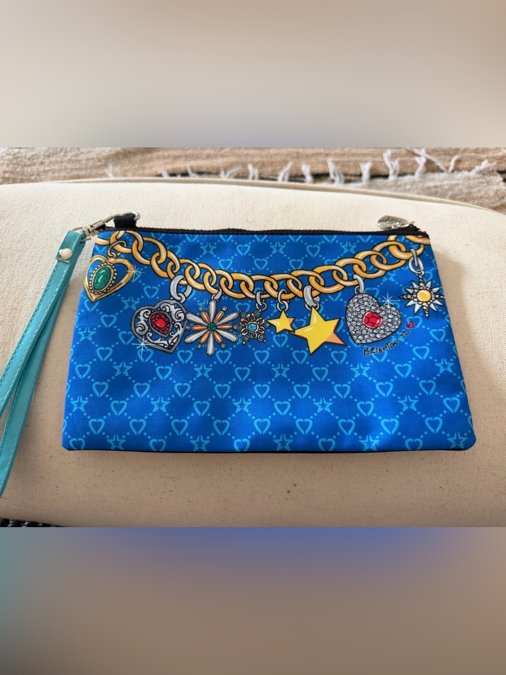 Authentic Brighton Pop Art Comic Style Wristlet Cosmetic Pouch / Clutch - Picture 4 of 6